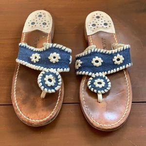 Jack Rogers, Blue & White Cotton